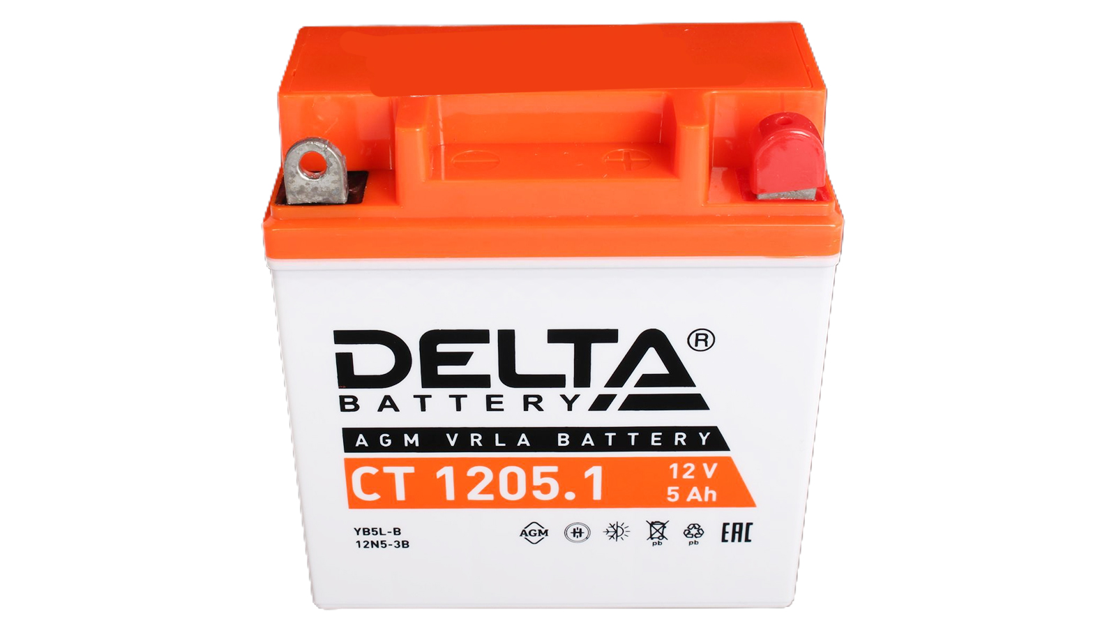 Аккумуляторная батарея DELTA 1205.1 12N5L-BS 6СТ5 фотография №1