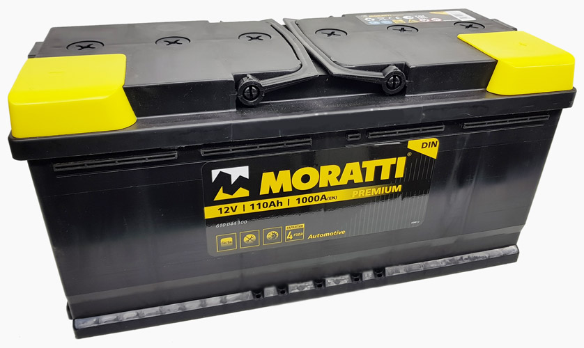 Аккумуляторная батарея MORATTI 6СТ110 L6 обратная фотография №1