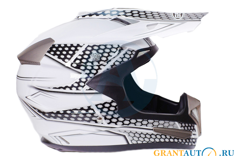 Шлем кроссовый GSB XP-15 APE NERO белый/серый XL фотография №1