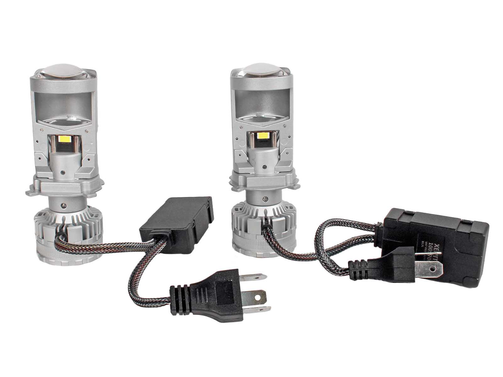 Лампа XENITE Bi-LED Lens VX 7 PRO 12V H4/H19 55/70W 8000Lm 5500K диодная с линзой 2 штуки комплект 1009700 фотография №1