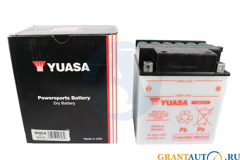 Мотоаккумулятор YUASA YB30CL-B фотография №1
