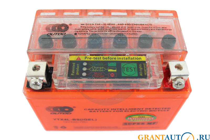 Мотоаккумулятор Outdo YTX4L-BS IGEL 4Ач.114х70х86мм фотография №2