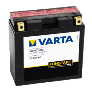 Аккумуляторная батарея VARTA гелевая YT14B-BS 6СТ12 * 512 903 013 фотография №1