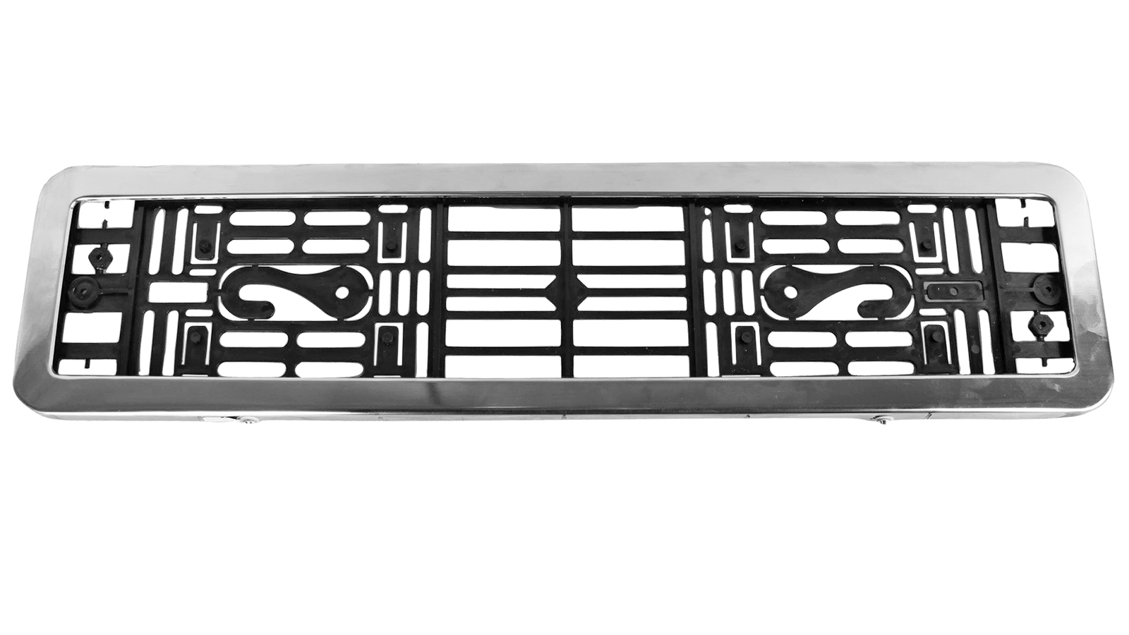 Рамка номерного знака овальная ЛАДЬЯ черная прорезь 1 штука фотография №1