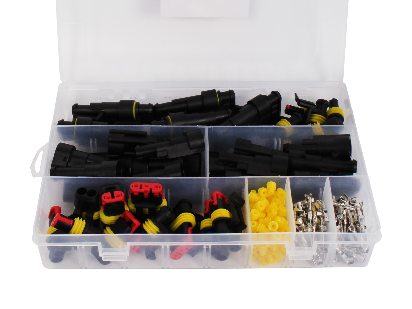 Набор разъемов автомобильных влагозащищенных 254 предмета AR-NVR254P ANROKEY фотография №1