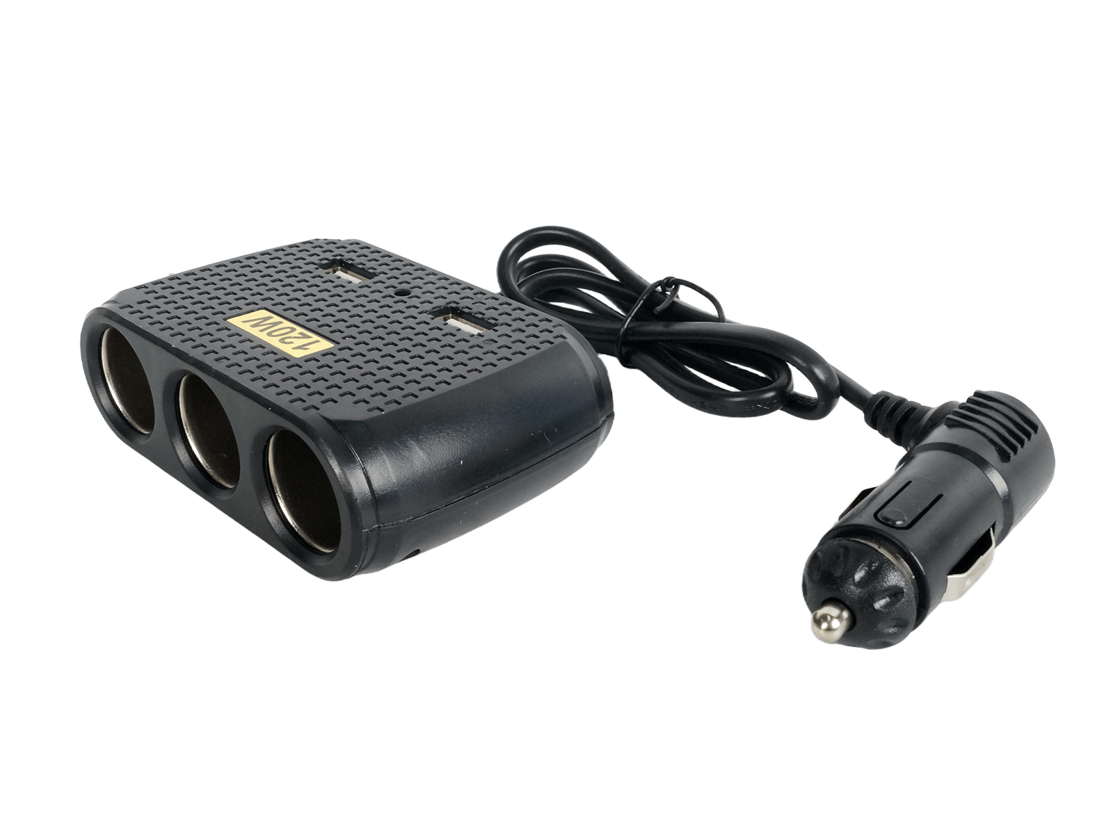 Разветвитель 3 гнезда 2 USB 120W черный фотография №2