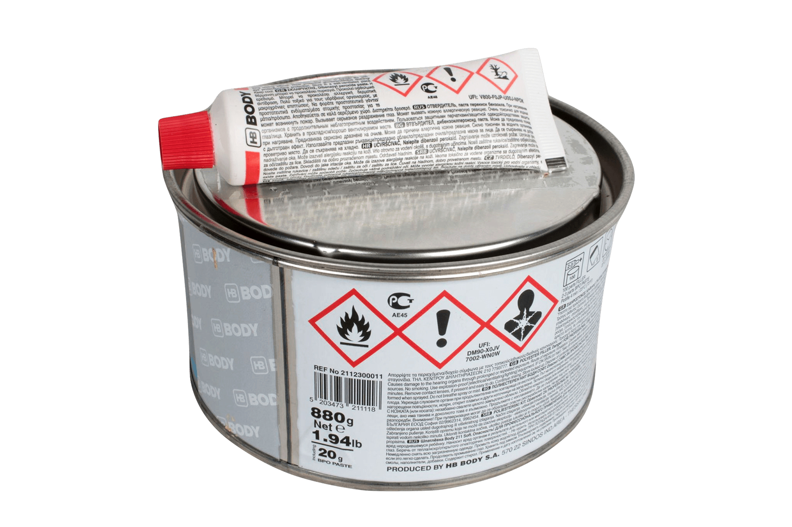 Шпатлевка BODY 211 полиэфирная 900г фотография №2