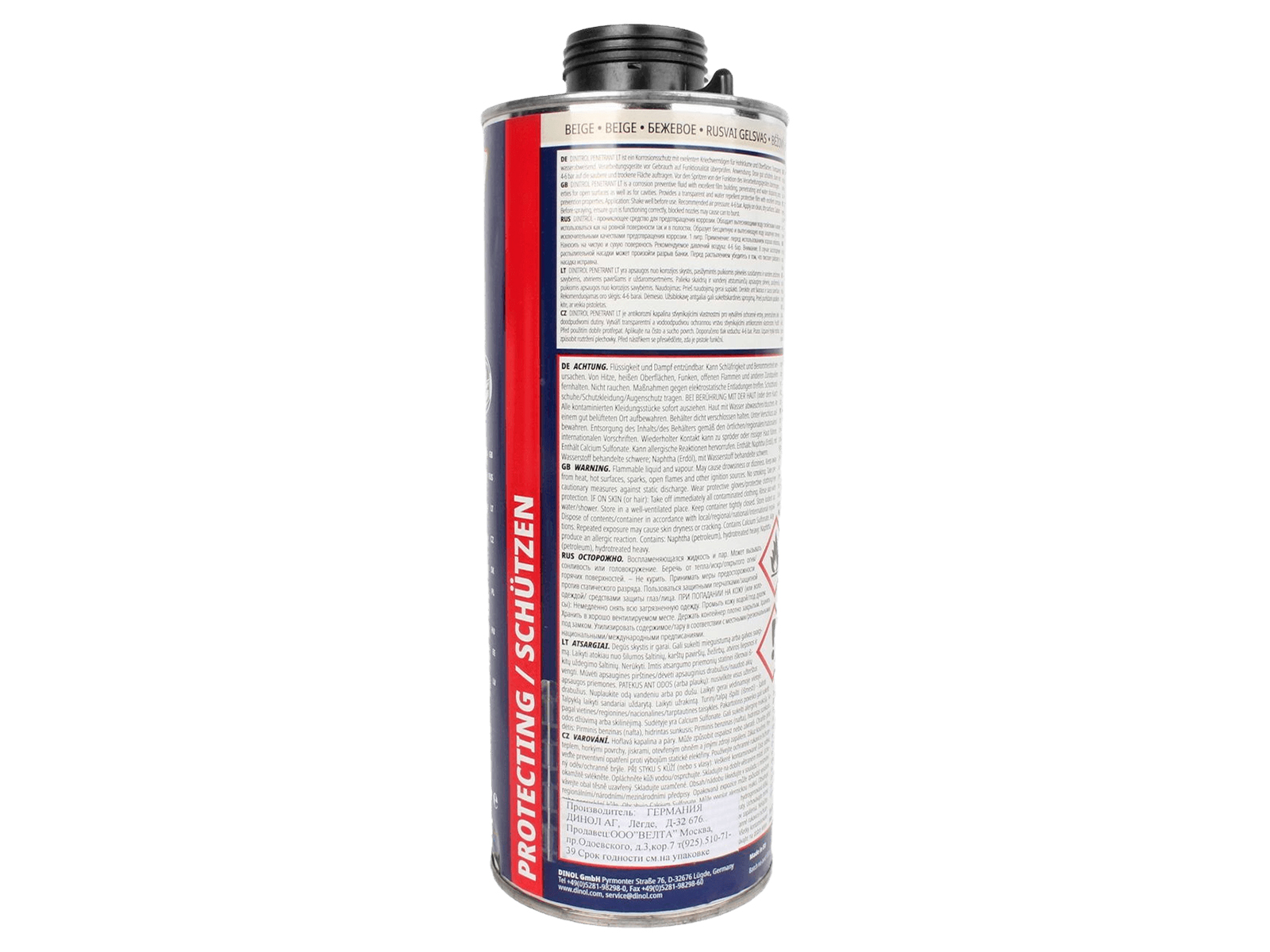 Антикор DINITROL Penetrant для скрытых полостей 1л фотография №2