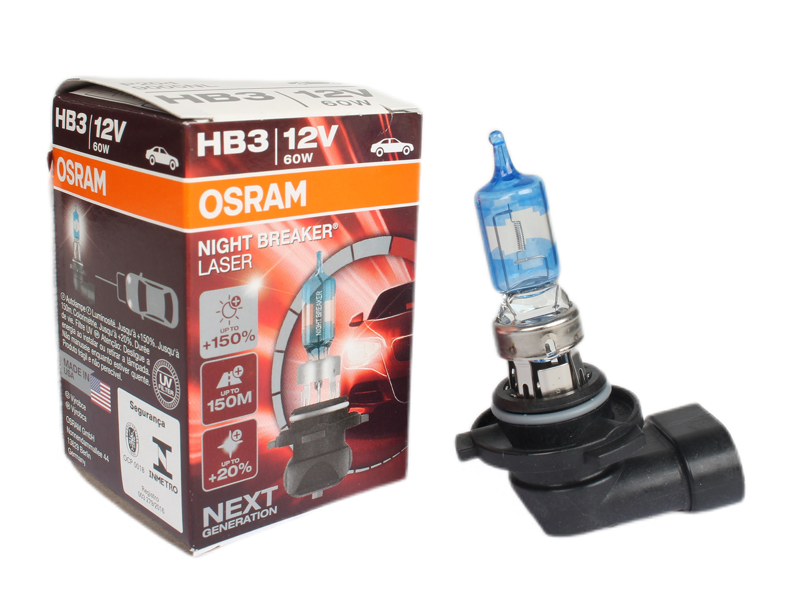 Лампа 12Vx60W HB3 OSRAM Night Breaker Laser +150% фотография №3