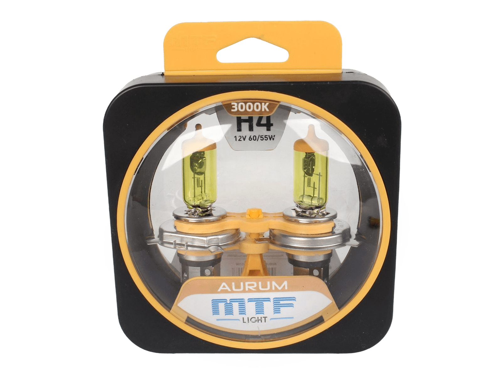 Набор ламп 12V 60/55W H4 MTF AURUM комплект фотография №4