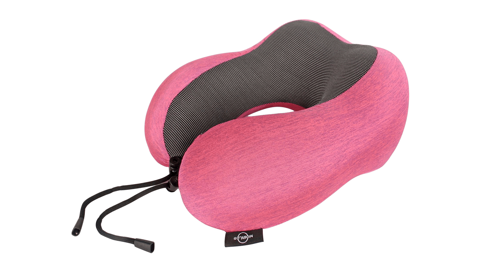 Подушка на шею с эффектом памяти розовая фотография №2