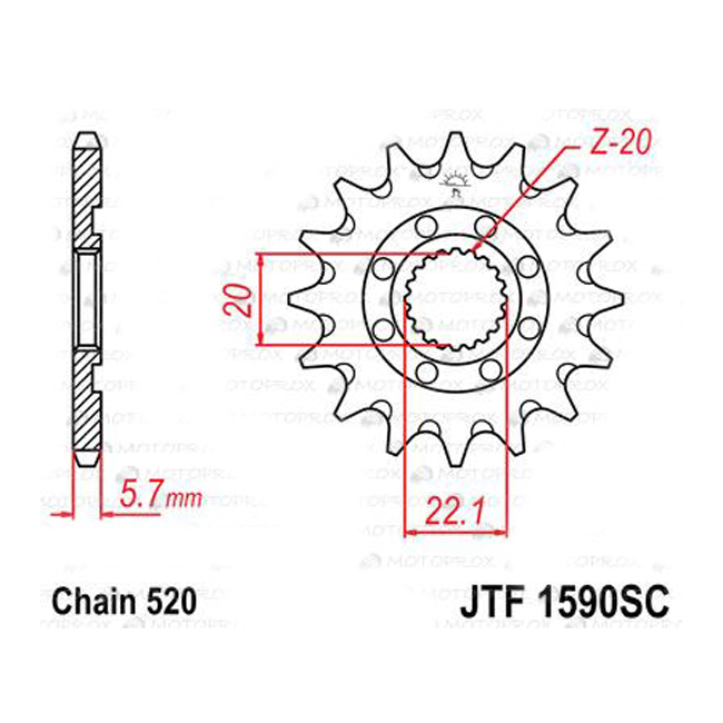Звезда ведущая JTF1590.14SC фотография №1