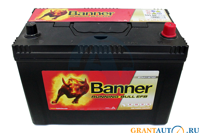 Аккумуляторная батарея BANNER Running Bull EFB 6СТ95 обратная фотография №1