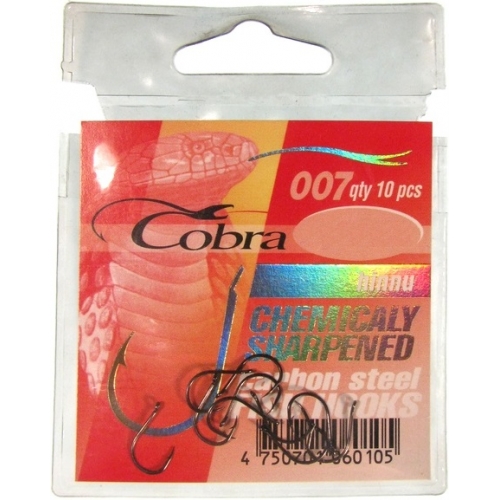 Крючки Cobra HINNU серия 007NSB размер 008 10 штук фотография №1