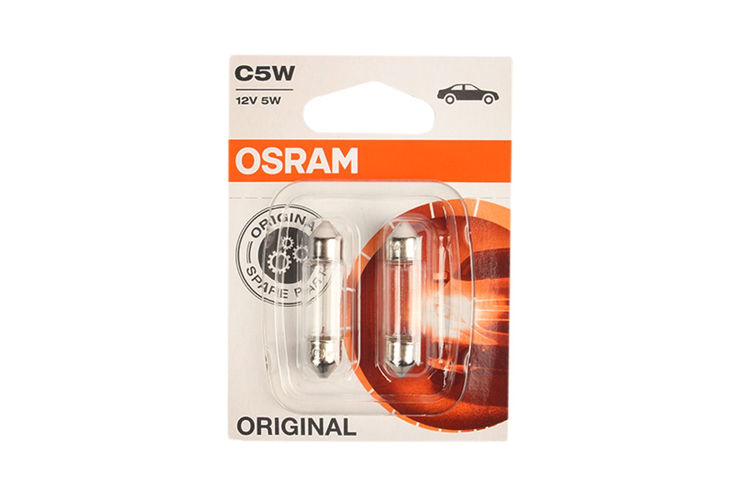 Лампа 12Vx5W OSRAM 2 штуки комплект фотография №1