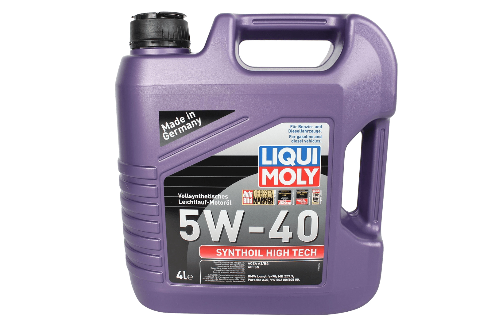 Масло моторное LIQUI MOLY Synthoil High Tech 5W-40 4л фотография №1