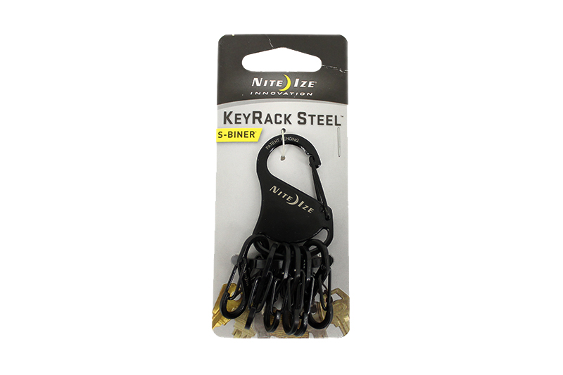 Брелок NiteIze Key Rack с металлическим карабином черный фотография №1