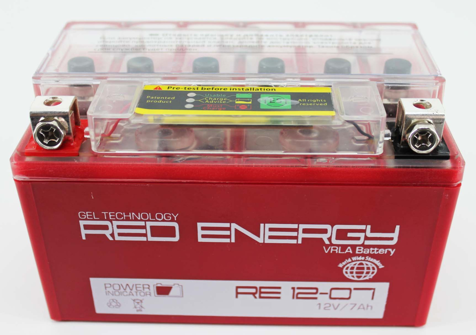 Аккумулятор мотоциклетный Red Energy RE 12-07 YTX7A-BS фотография №1