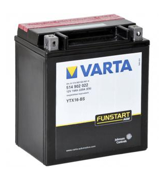 Аккумуляторная батарея VARTA гелевая YTX16-BS 6СТ14 * 514 902 022 фотография №1
