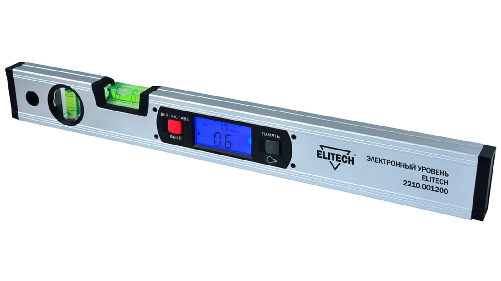 Уровень электронный ELITECH 40см металл магнит фотография №1