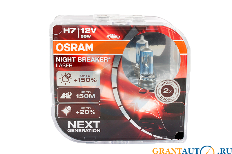 Лампа H7 55W 12V PX26D комплект 64210NL-HCB фотография №1