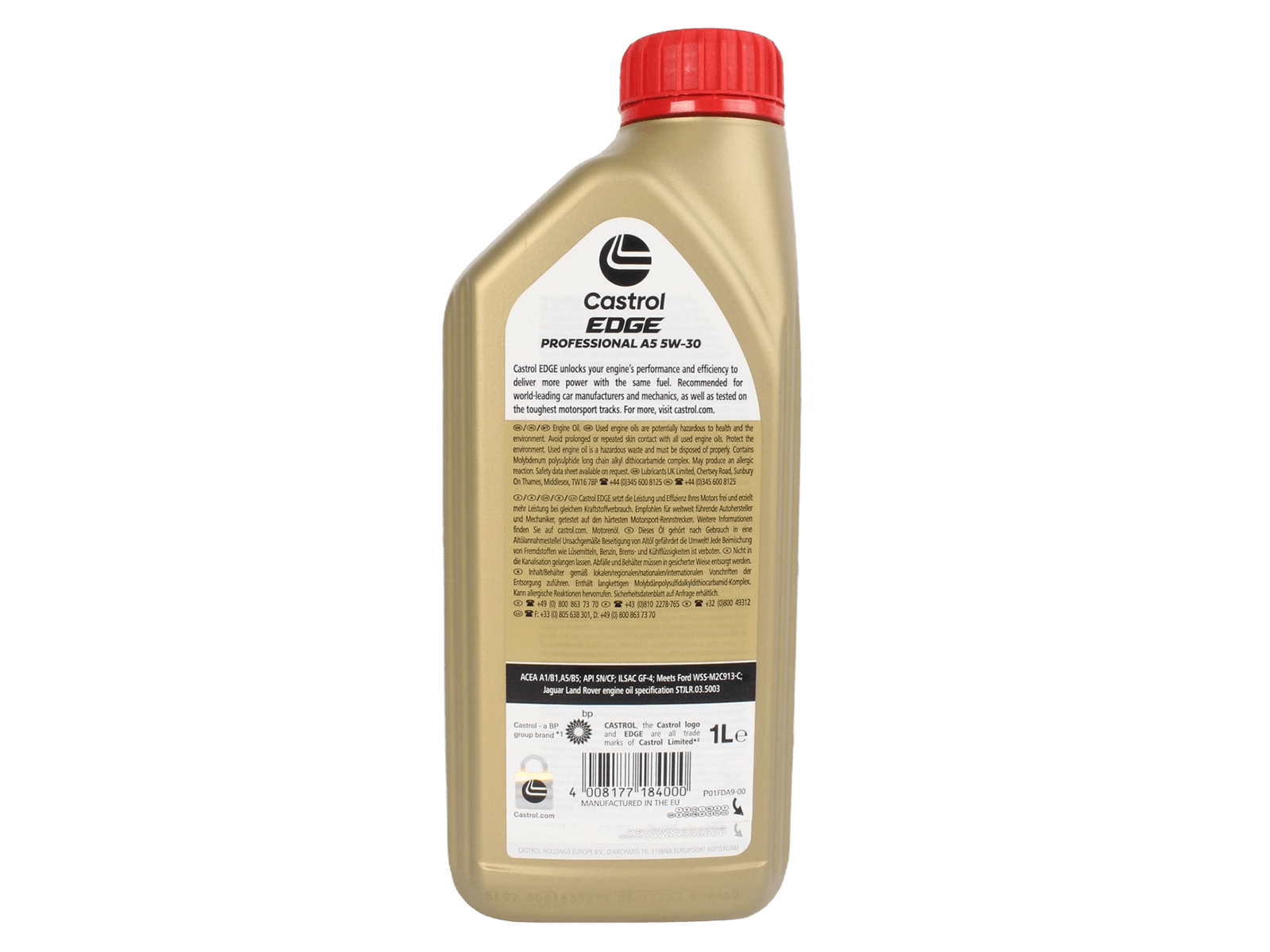 Масло моторное CASTROL EDGE 5W30 JG A5 1л фотография №2