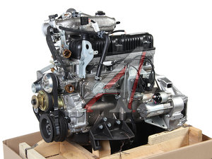 Двигатель УМЗ-4216 (АИ-92 107 л.с.) ГАЗ-3302 Бизнес, под ГУР, поликлиновой ремень, без компрессора № фотография №1