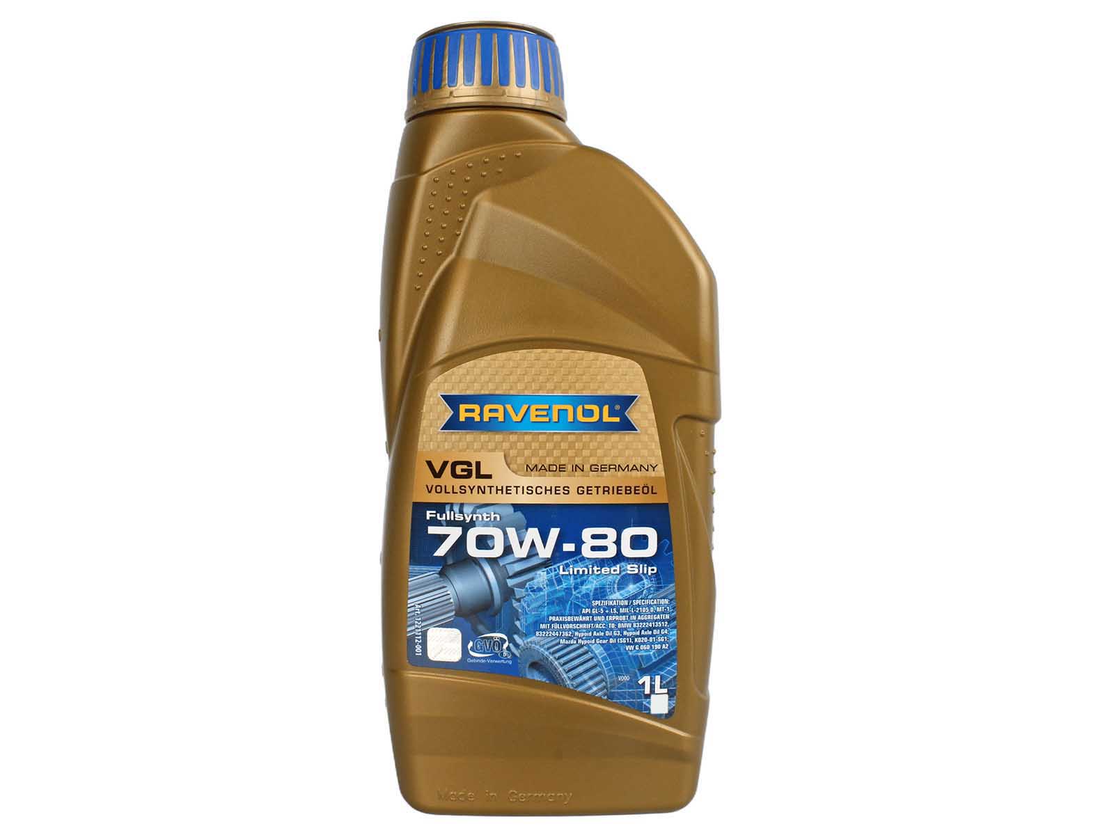 Масло трансмиссионное RAVENOL VGL 70W80 1л фотография №1