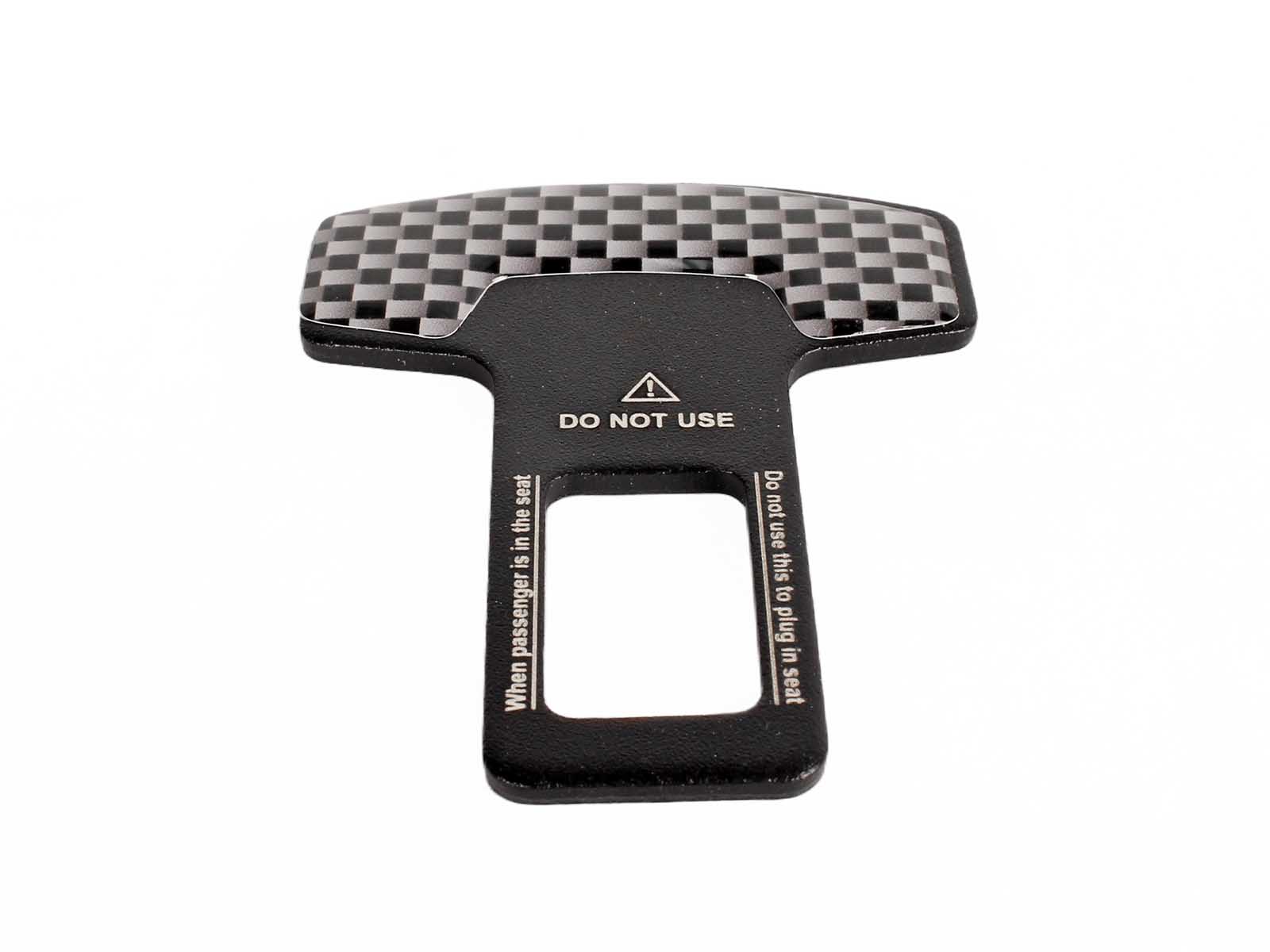 Заглушка ремня безопасности металлическая КАРБОН 1 штука фотография №2