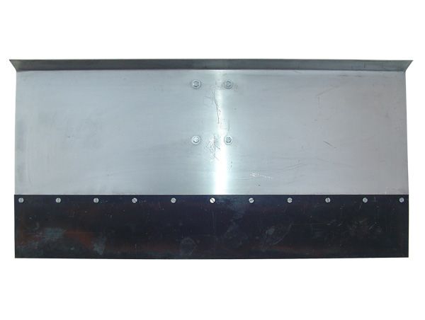 Лопата-движок алюминиевая однобортная 750х350х2мм с накладкой 12см ф30мм фотография №1