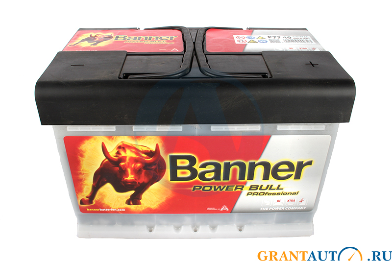 Аккумуляторная батарея BANNER Power Bull PRO P7740 6СТ77 обратная фотография №1