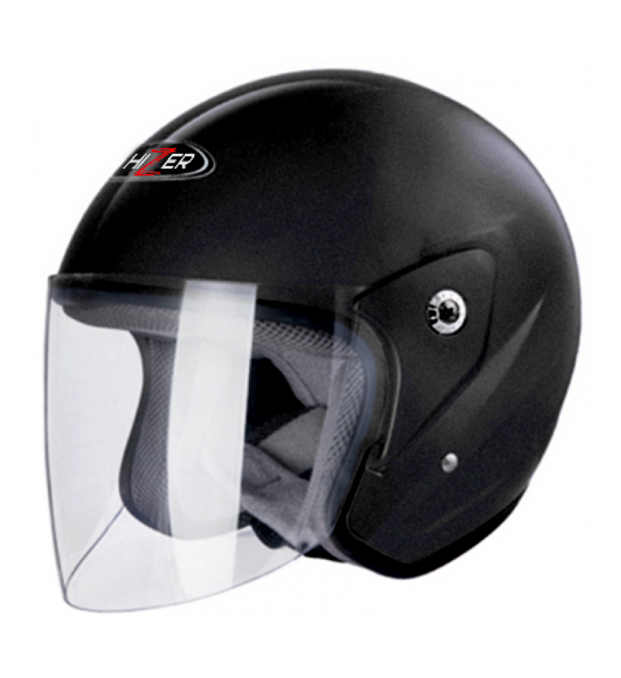 Шлем мото HIZER 212 черный матовый S фотография №1