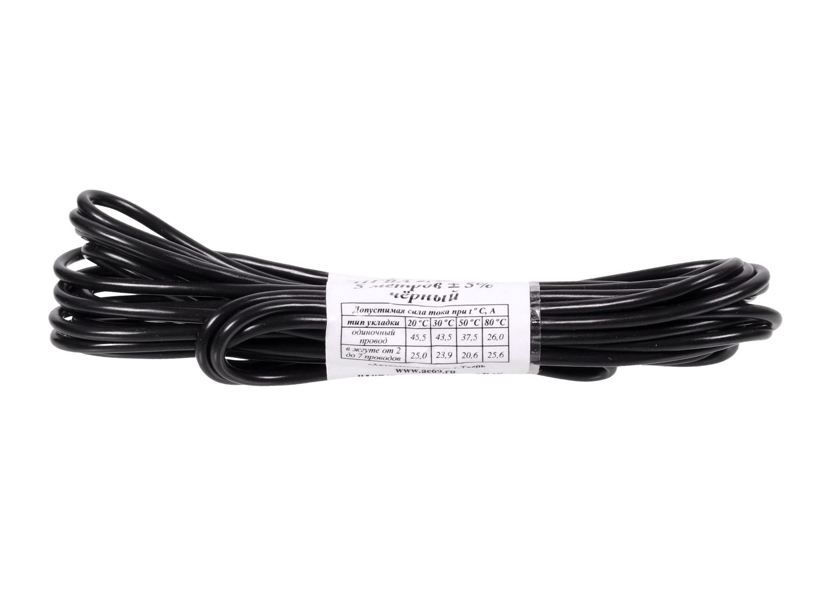 Провод автомобильный монтажный ПГВА 5м S-2.50мм черный фотография №2