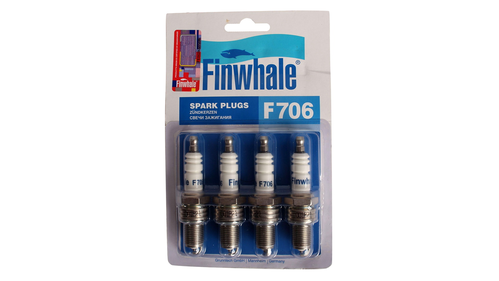Свеча зажигания ЗМЗ-406 комплект 4 штуки блистер FINWHALE фотография №1