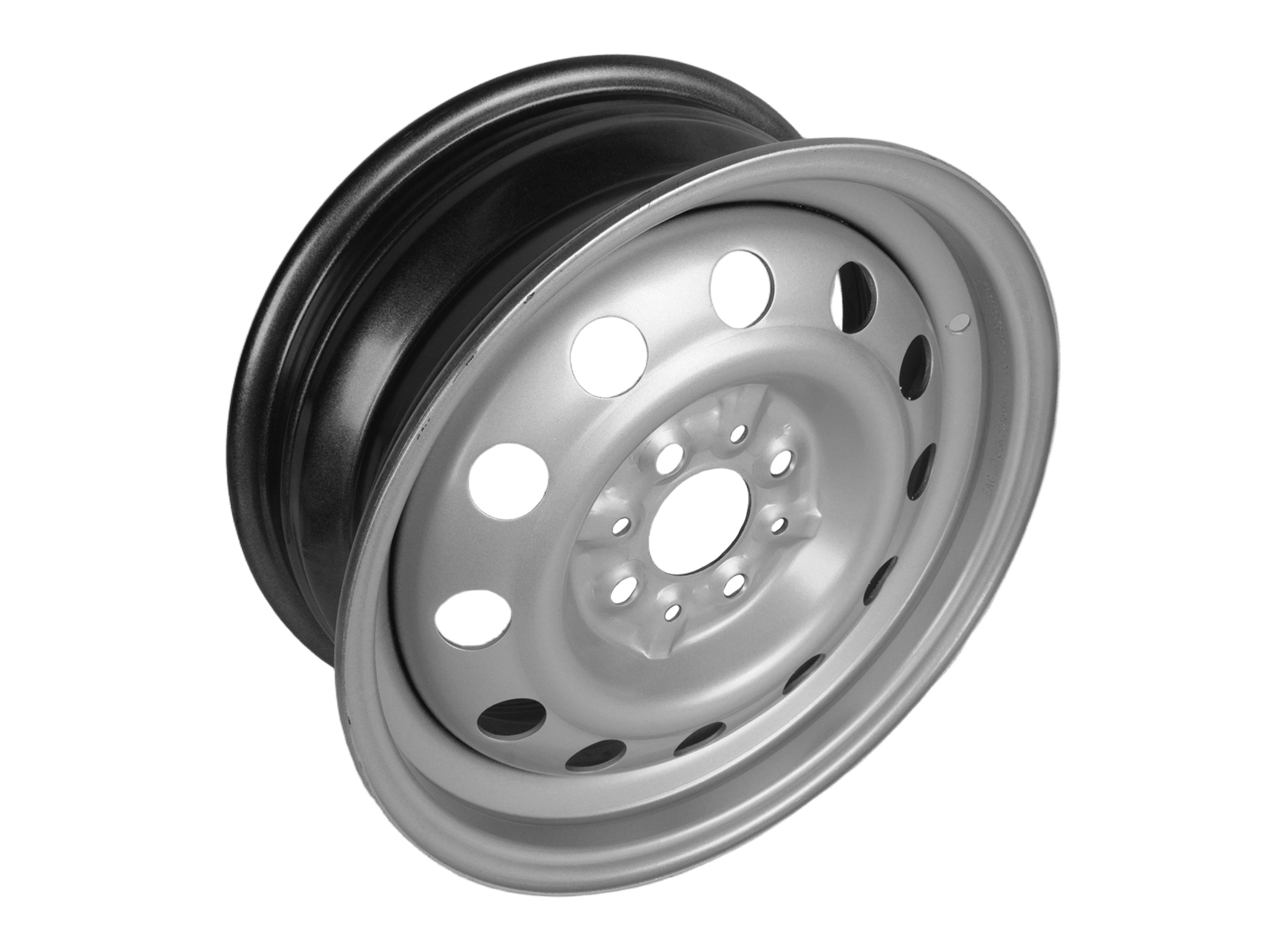 Диск колеса ВАЗ-10 R14х5.5 штампованный серебро 1 штука ТЗСК фотография №3