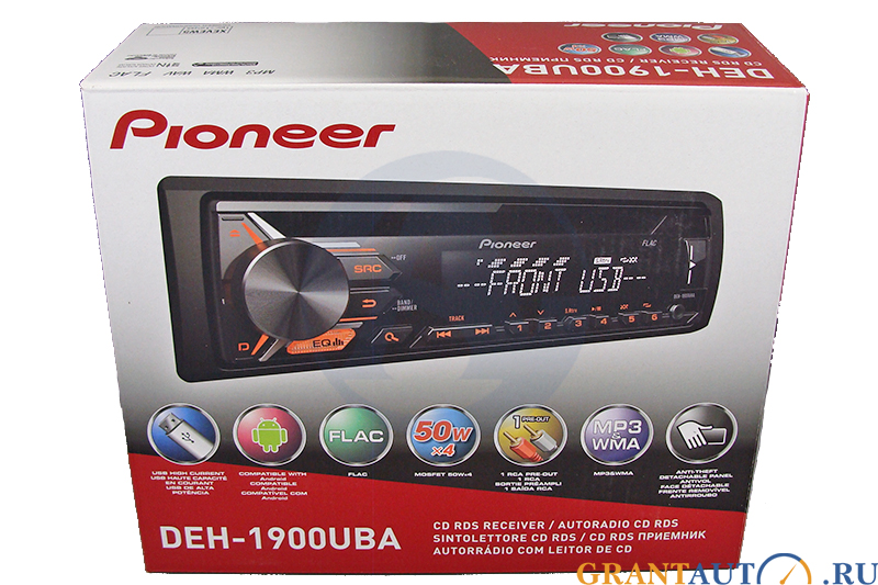 MP3-ресивер автомагнитола PIONEER DEH-1900UBA фотография №1