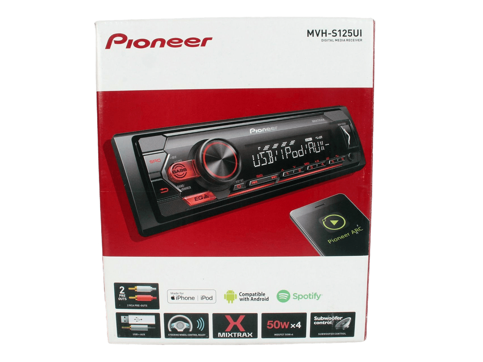 MP3-ресивер автомагнитола PIONEER MVH-S125UI фотография №5