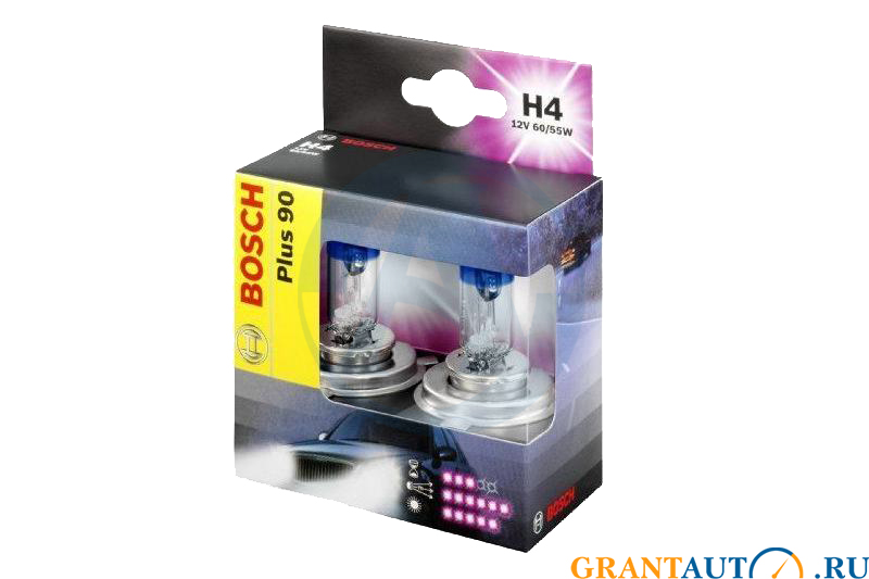 Лампа 12Vx60/55W H4 BOSCH GREATER ILLUMINATION 2шт