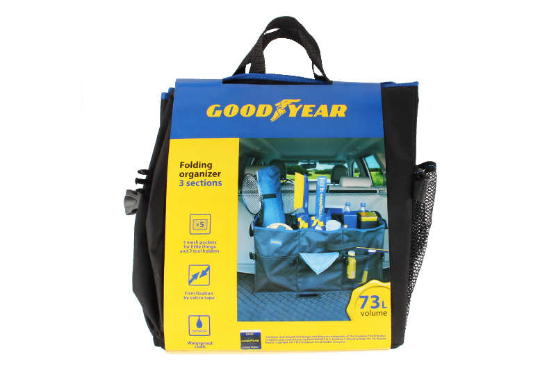 Органайзер в багажник Goodyear складной 3 секции фотография №2