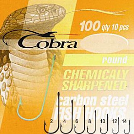 Крючки Cobra ROUND серия 100N размер 002 10 штук фотография №1