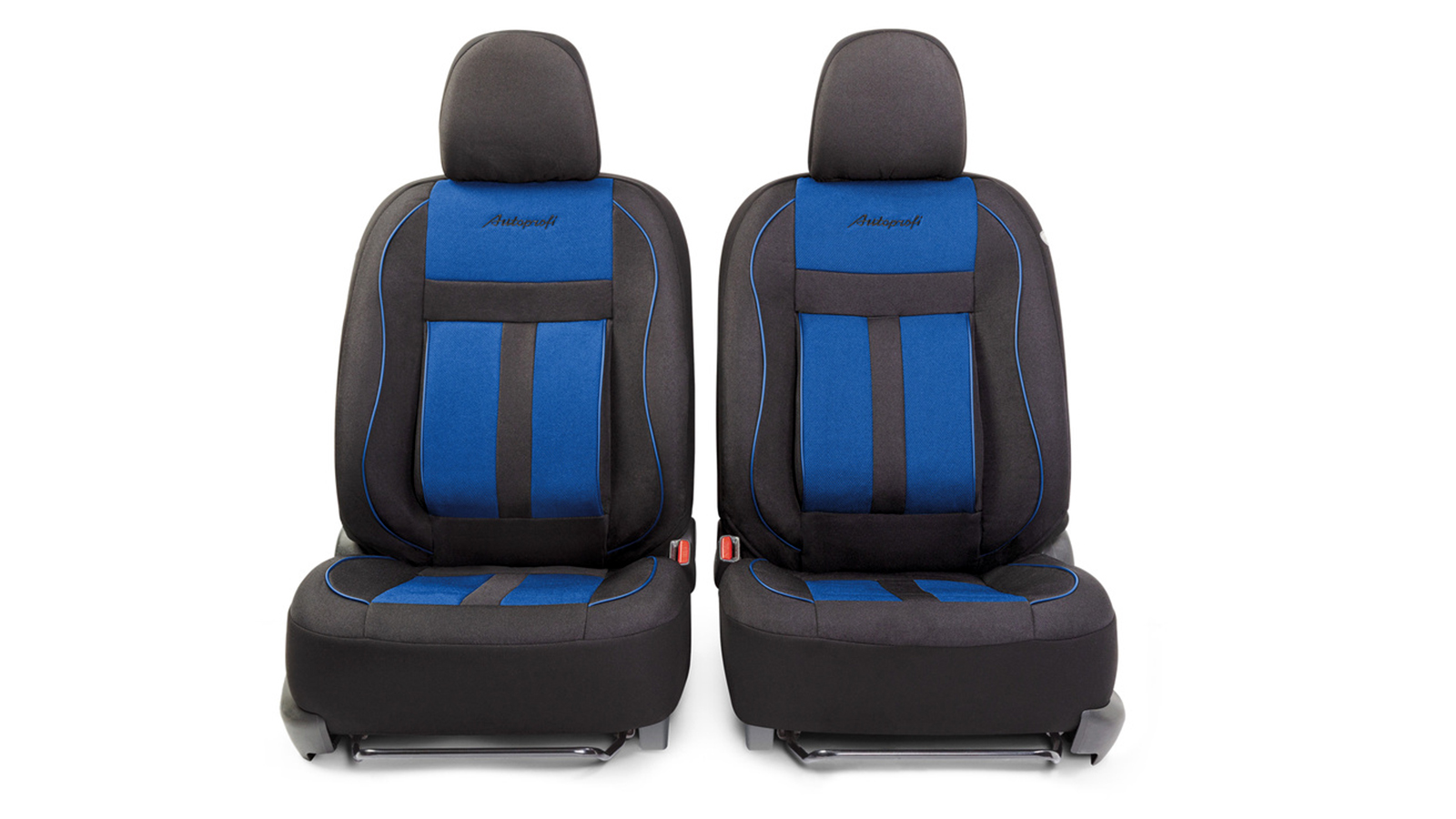 Чехлы на сиденье CUSHION COMFORT CUS-1505 BLACK/BLUE эко-хлопок 3D крой большой поясничный упор  AUTOPROFI фотография №2