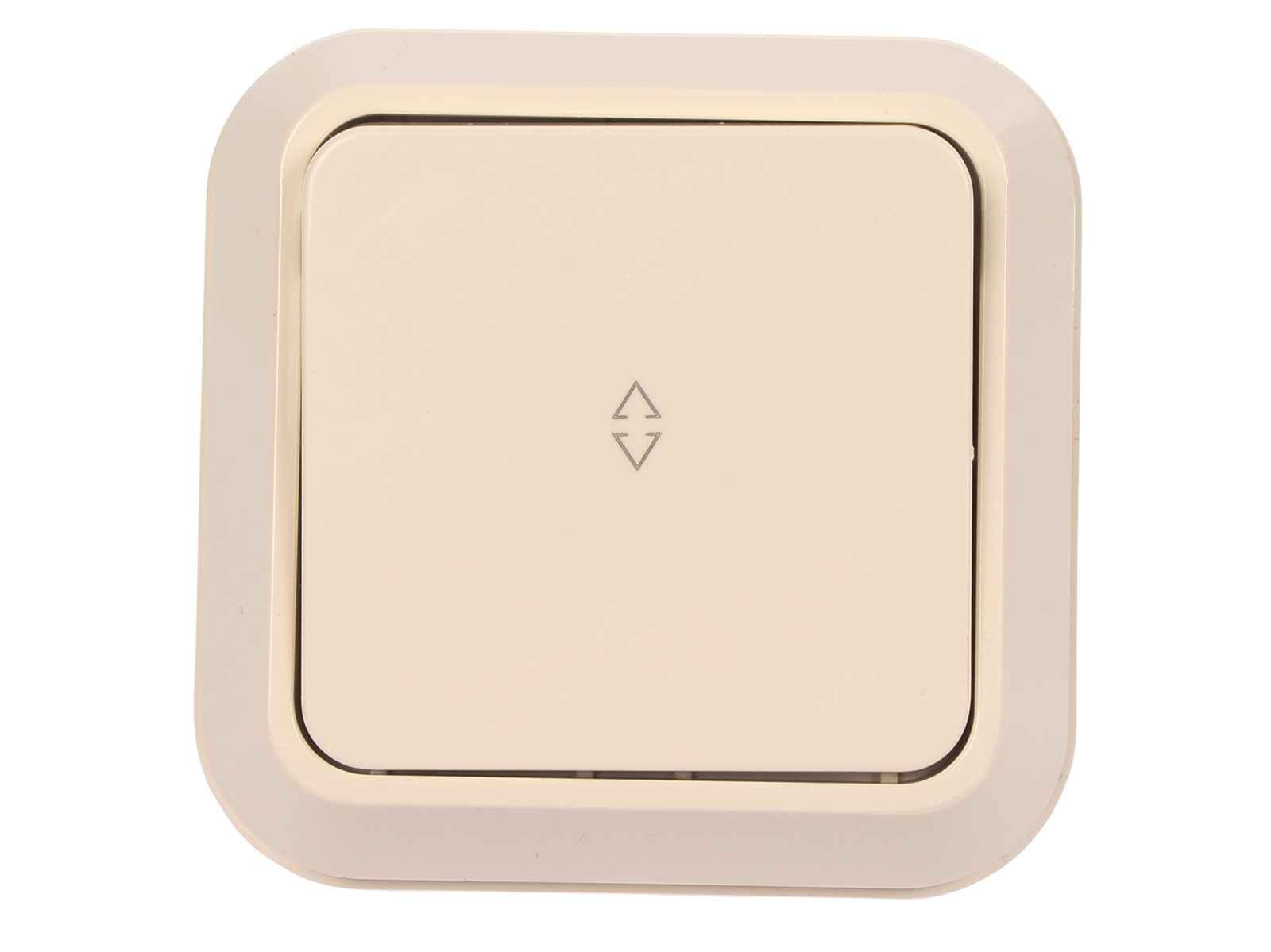 Выключатель одноклавишный накладной кремовый проходной MAKEL фотография №1