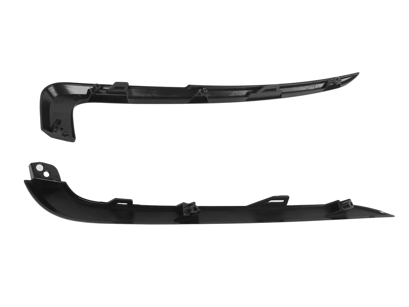 Молдинг ВАЗ-2190 FL переднего бампера черный глянец комплект фотография №3