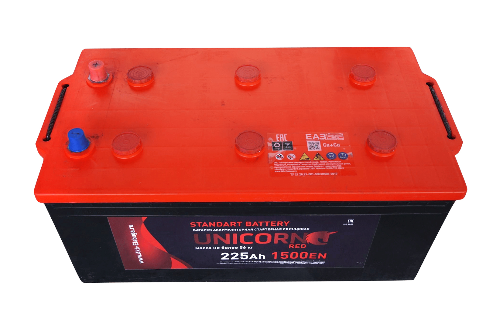 Аккумуляторная батарея UNICORN Red 6СТ225 (+слева) фотография №2