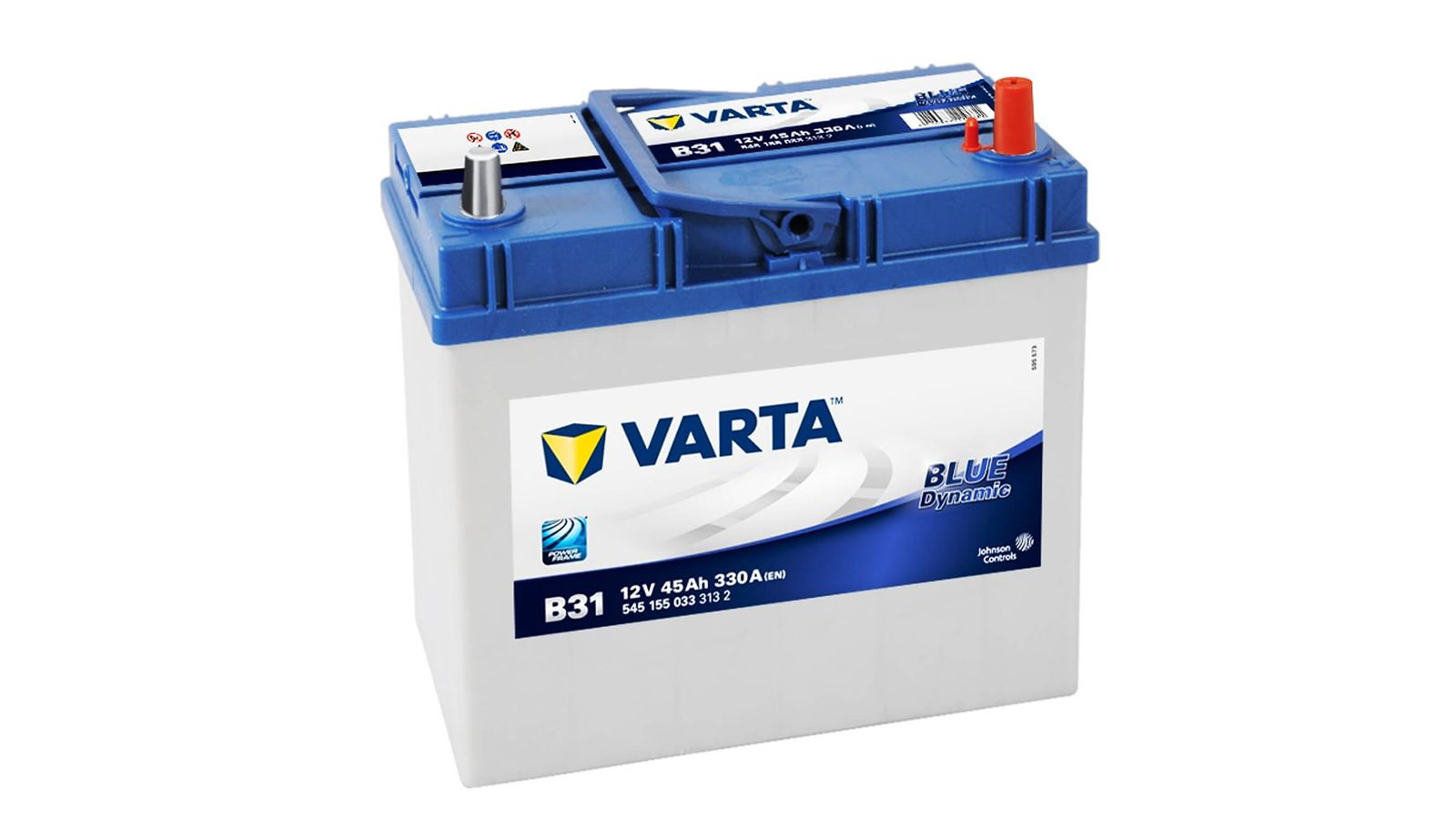 Аккумуляторная батарея VARTA BLUE 6СТ45 B31  545 155 033 тонкие клеммы фотография №2