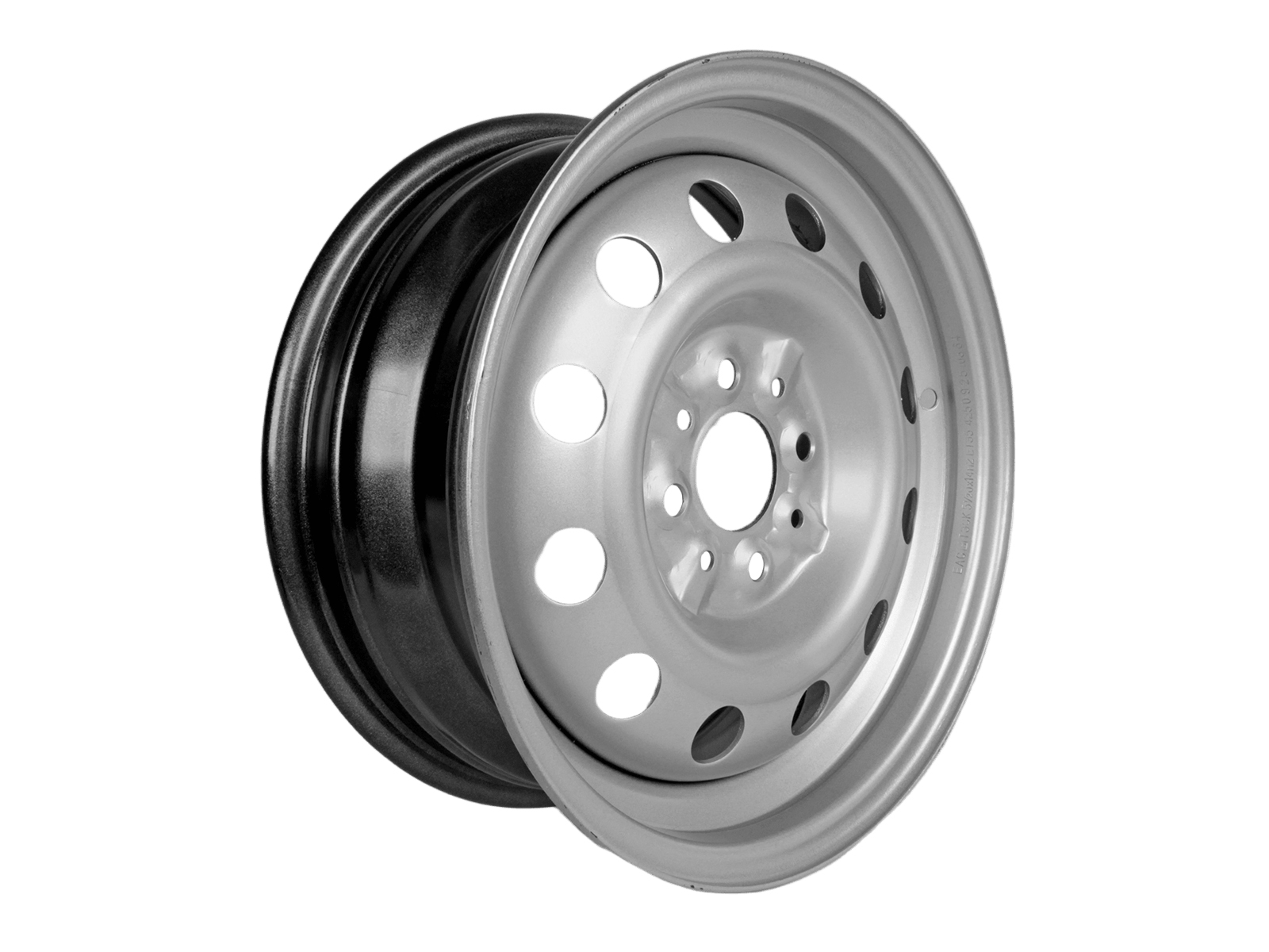 Диск колеса ВАЗ-10 R14х5.5 штампованный серебро 1 штука ТЗСК фотография №2