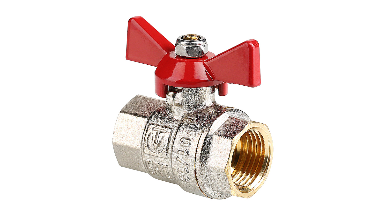 Кран шаровой 1/2 Valtec BASE вн-вн бабочка фотография №1