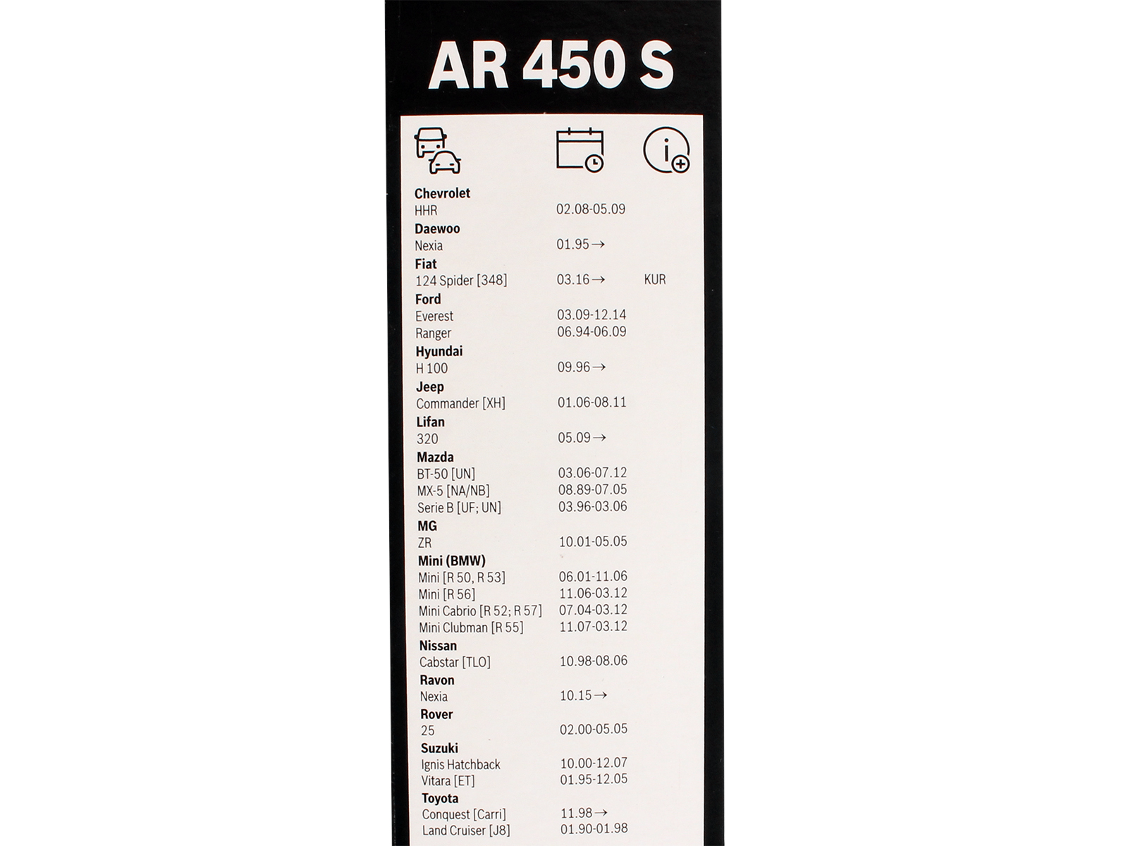 Щетка стеклоочистителя BOSCH комплект 3397118994 AR450S фотография №6