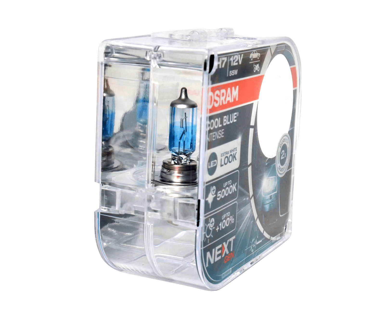 Набор ламп 12Vx55W H7 OSRAM COOL BLUE INTENSE (NextGen) 2 штуки комплект O-64210 CBN2 EURO фотография №2