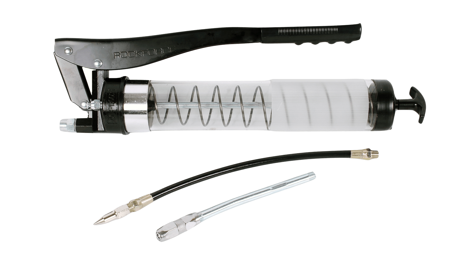 Шприц рычажно-плунжерный ROCKFORCE для нагнетания густой смазки 600мл RF-78043B фотография №1